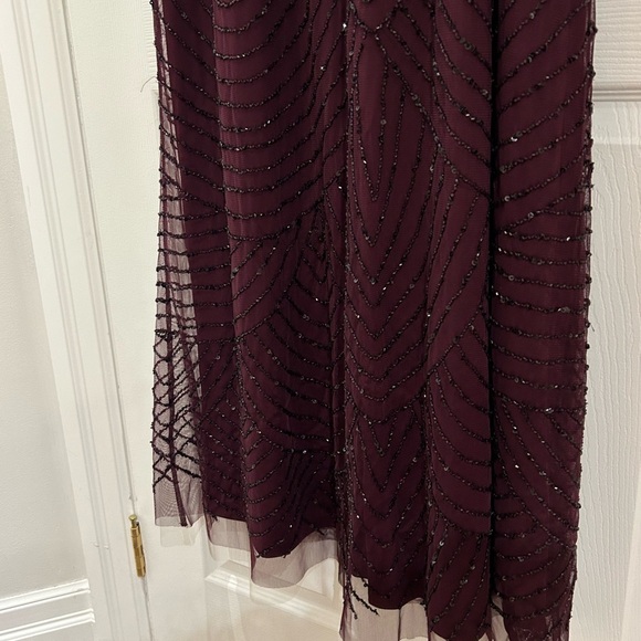 Adrianna Papell Fully Beaded Blouson Gown - Picture 4 of 10